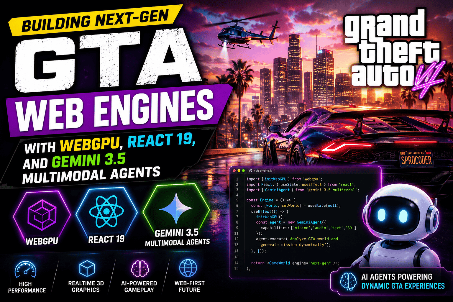 Building Next-Gen GTA Web Engines with WebGPU, React 19, and Gemini 3.5 Multimodal Agents